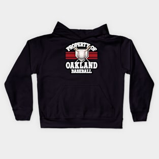 Proud Name Oakland Graphic Property Vintage Baseball Kids Hoodie